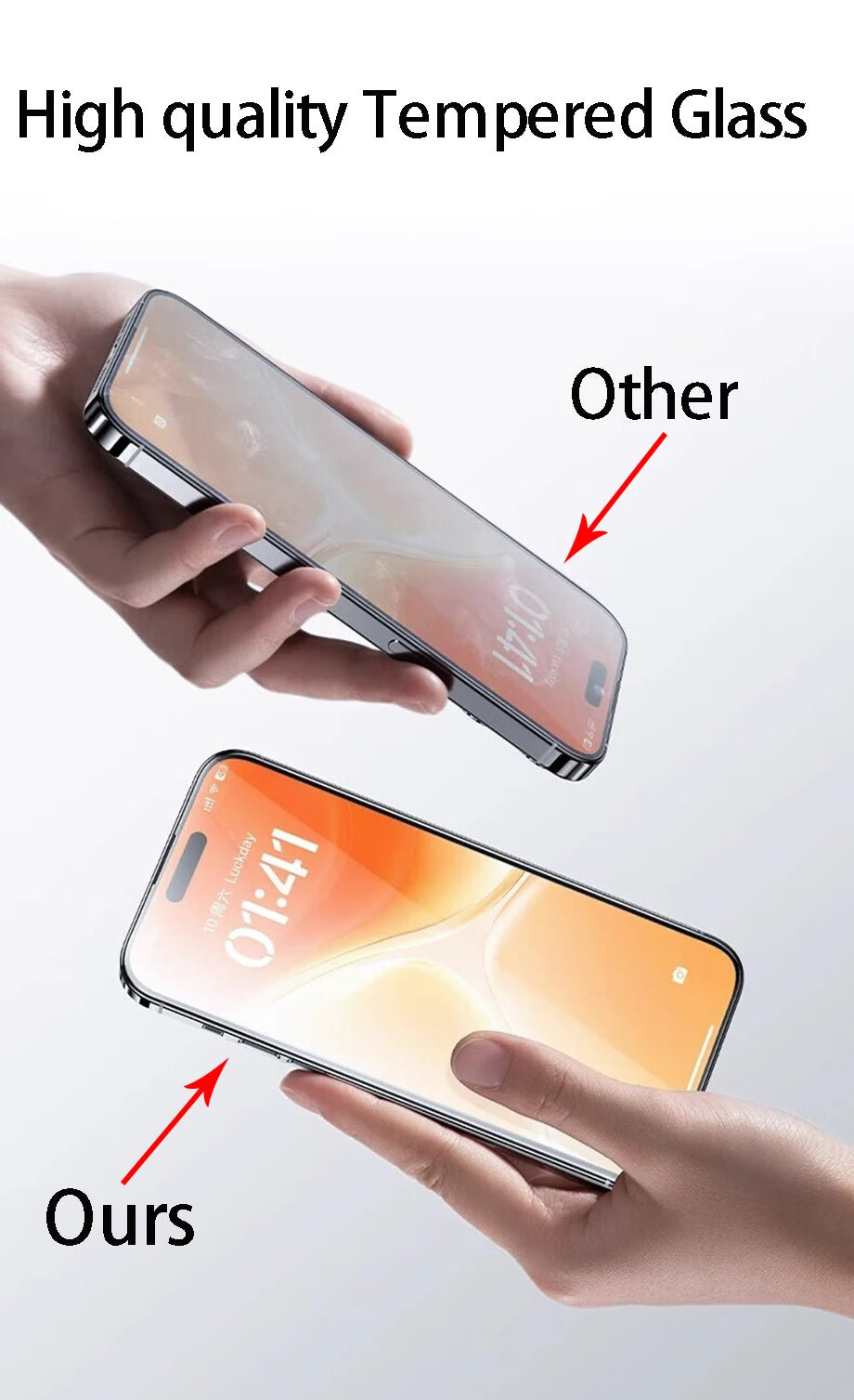 Tempered Glass For iPhone (Max Protection)