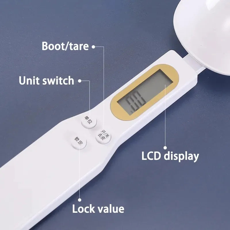 Portable LCD Digital Kitchen Scale Measuring Spoon